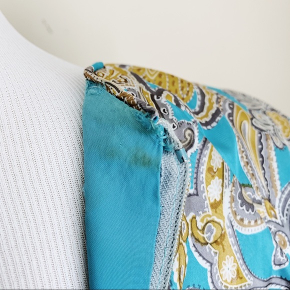 Bold Handmade Vintage Silk Drop Waist Dress - Picture 4 of 5